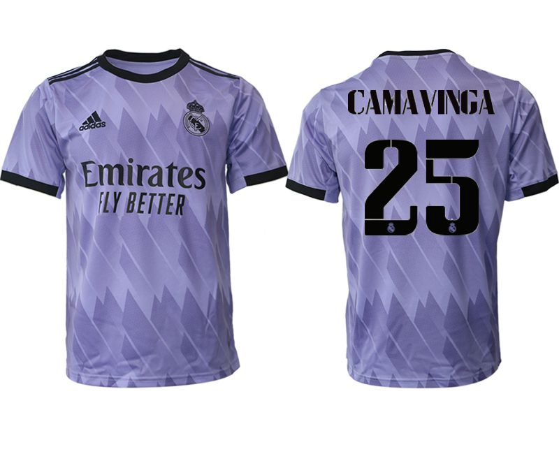 Men 2022-2023 Club Real Madrid away aaa version purple #25 Soccer Jersey